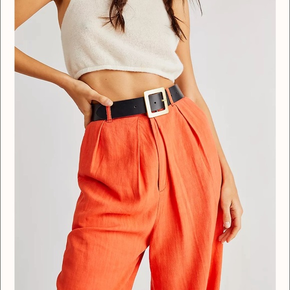 Free People Free In You Pull On Trousers in orange - Picture 5 of 5